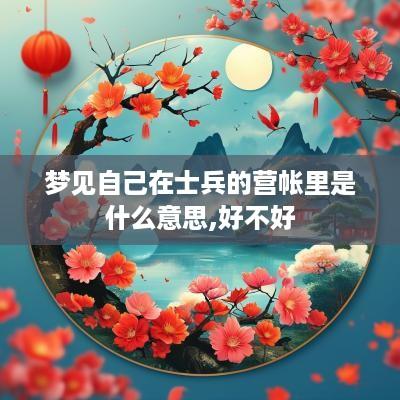 梦见自己在士兵的营帐里是什么意思,好不好