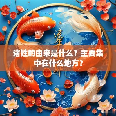 诸姓的由来是什么？主要集中在什么地方？