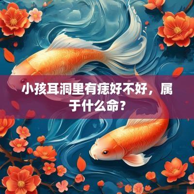 小孩耳洞里有痣好不好，属于什么命？