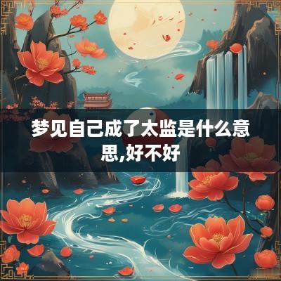 梦见自己成了太监是什么意思,好不好