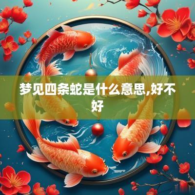 梦见四条蛇是什么意思,好不好