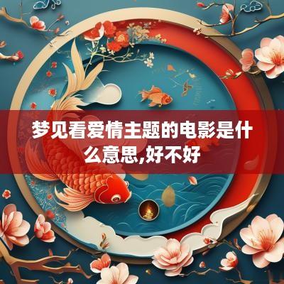 梦见看爱情主题的电影是什么意思,好不好
