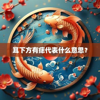 耳下方有痣代表什么意思？