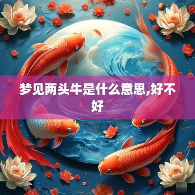 梦见两头牛是什么意思,好不好
