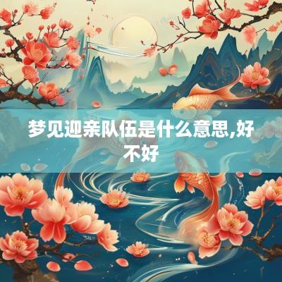 梦见迎亲队伍是什么意思,好不好