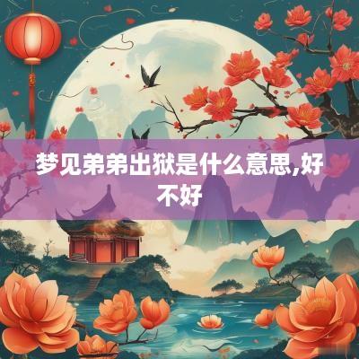 梦见弟弟出狱是什么意思,好不好