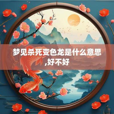 梦见杀死变色龙是什么意思,好不好