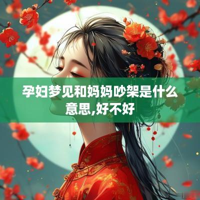 孕妇梦见和妈妈吵架是什么意思,好不好