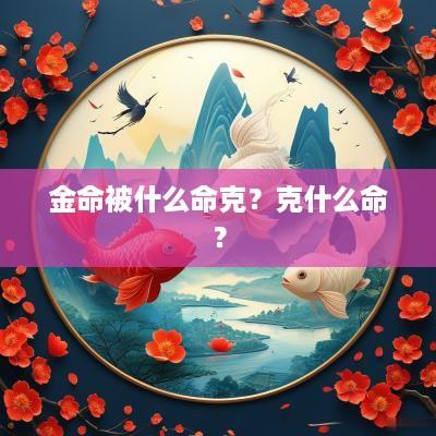 金命被什么命克？克什么命？