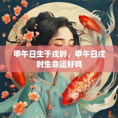 甲午日生于戌时，甲午日戌时生命运好吗
