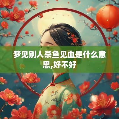 梦见别人杀鱼见血是什么意思,好不好