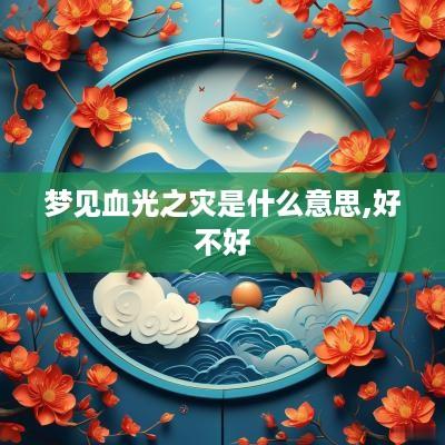 梦见血光之灾是什么意思,好不好