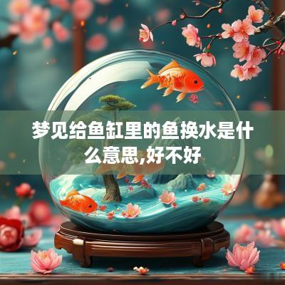 梦见给鱼缸里的鱼换水是什么意思,好不好