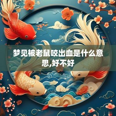 梦见被老鼠咬出血是什么意思,好不好