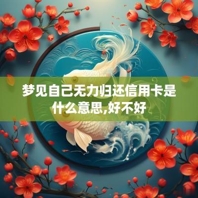 梦见自己无力归还信用卡是什么意思,好不好