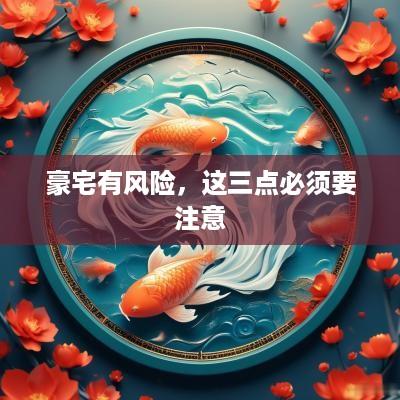 豪宅有风险，这三点必须要注意