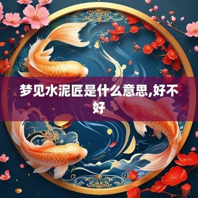 梦见水泥匠是什么意思,好不好