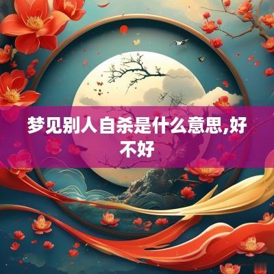 梦见别人自杀是什么意思,好不好