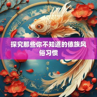 探究那些你不知道的傣族风俗习惯