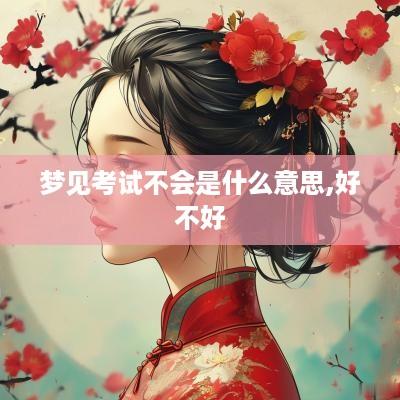 梦见考试不会是什么意思,好不好