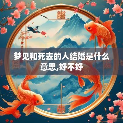 梦见和死去的人结婚是什么意思,好不好