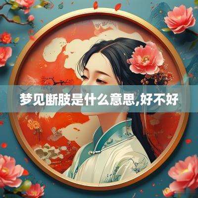 梦见断肢是什么意思,好不好