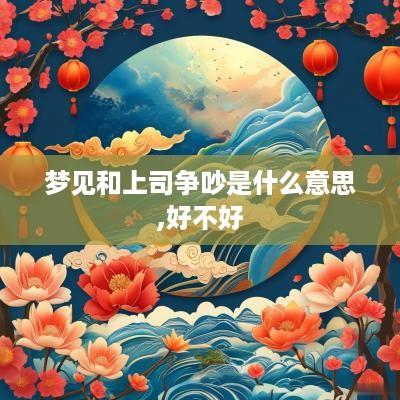 梦见和上司争吵是什么意思,好不好