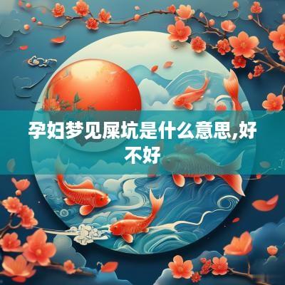 孕妇梦见屎坑是什么意思,好不好
