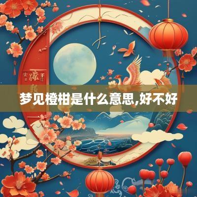 梦见橙柑是什么意思,好不好