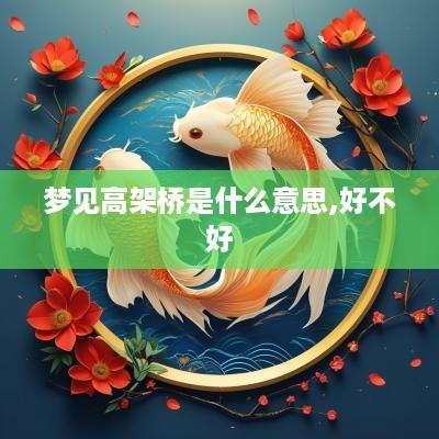 梦见高架桥是什么意思,好不好