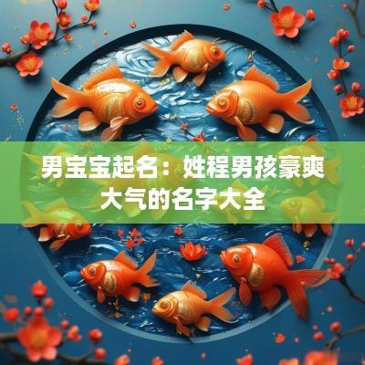 男宝宝起名：姓程男孩豪爽大气的名字大全