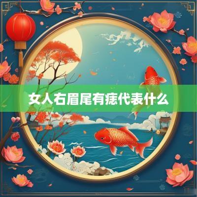 女人右眉尾有痣代表什么