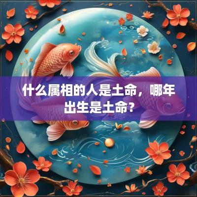 什么属相的人是土命，哪年出生是土命？