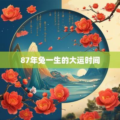 87年兔一生的大运时间