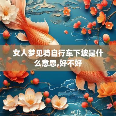 女人梦见骑自行车下坡是什么意思,好不好