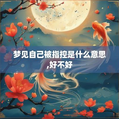 梦见自己被指控是什么意思,好不好