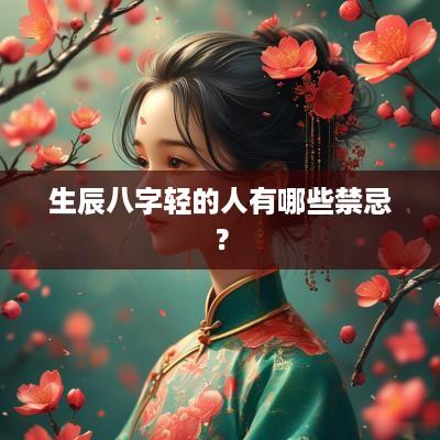 生辰八字轻的人有哪些禁忌？
