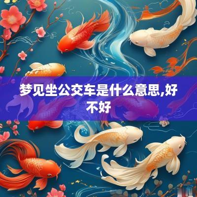 梦见坐公交车是什么意思,好不好