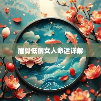 眉骨低的女人命运详解