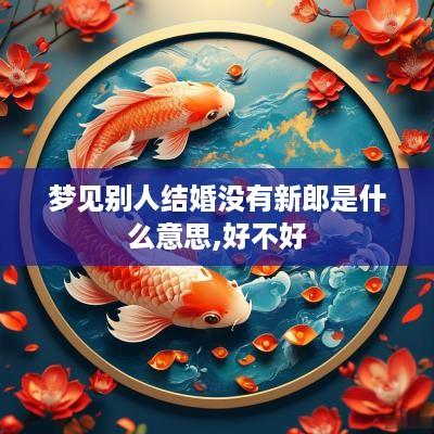 梦见别人结婚没有新郎是什么意思,好不好