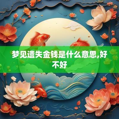 梦见遗失金钱是什么意思,好不好
