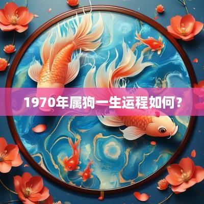 1970年属狗一生运程如何？