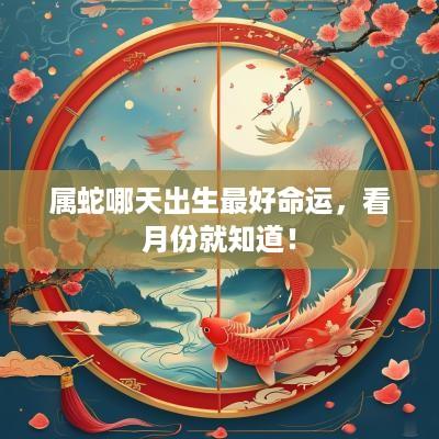 属蛇哪天出生最好命运，看月份就知道！