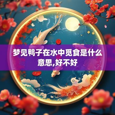 梦见鸭子在水中觅食是什么意思,好不好