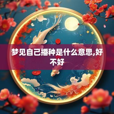 梦见自己播种是什么意思,好不好