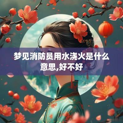 梦见消防员用水浇火是什么意思,好不好