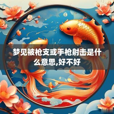 梦见被枪支或手枪射击是什么意思,好不好