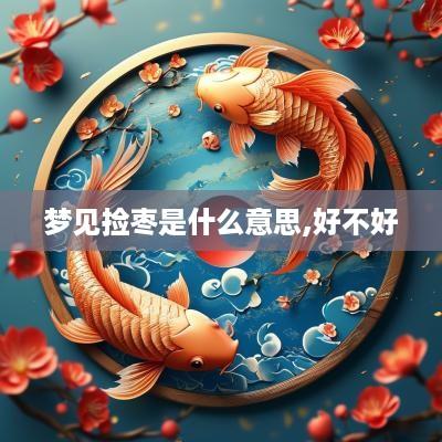 梦见捡枣是什么意思,好不好