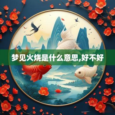 梦见火烧是什么意思,好不好