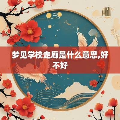 梦见学校走廊是什么意思,好不好